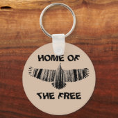 Abstracte Eagle Tree Silhouettes Home of the Free Sleutelhanger (Voorkant)