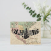 Abstracte Eagle Tree Silhouettes Natuur Animal Art Briefkaart (Staand voorkant)