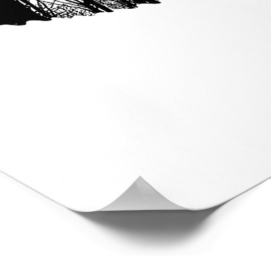 Abstracte Eagle Tree Silhouettes Natuur Animal Art Poster (Hoek)