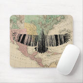 Abstracte Eagle Tree Silhouettes USA Map Muismat (Met muis)
