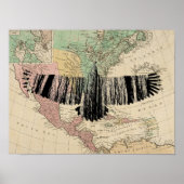 Abstracte Eagle Tree Silhouettes  USA Map Poster (Voorkant)