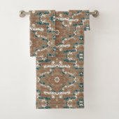 Abstracte Earth Camouflage Brown Bad Handdoek (Insitu)