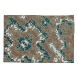 Abstracte Earth Camouflage Brown Kussensloop