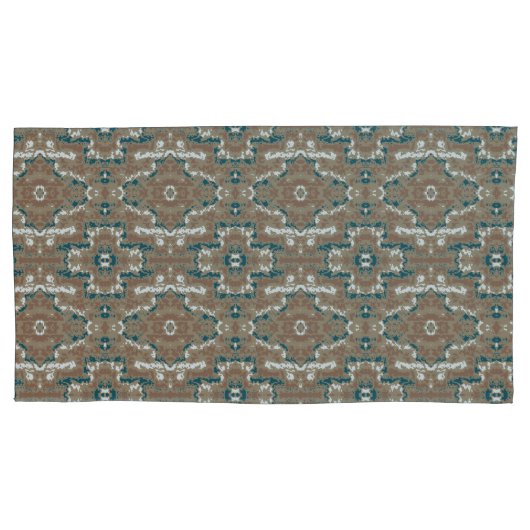 Abstracte Earth Camouflage Brown Kussensloop (Voorkant-Links)