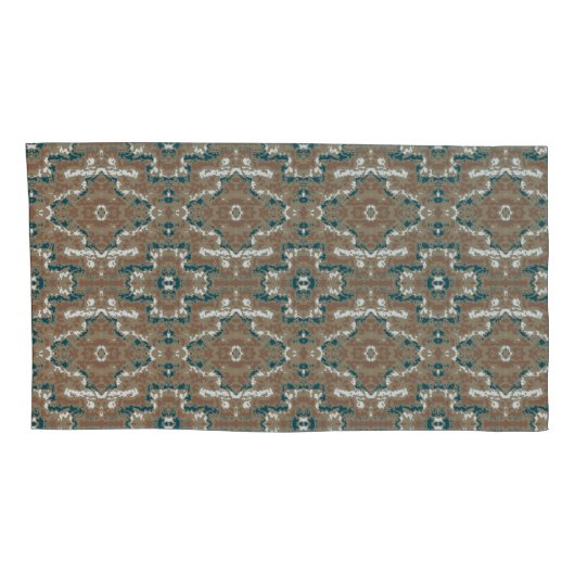 Abstracte Earth Camouflage Brown Kussensloop (Achterkant-Rechts)