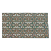 Abstracte Earth Camouflage Brown Kussensloop (Achterkant-Links)