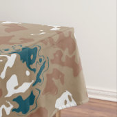 Abstracte Earth Camouflage Brown Tafelkleed (Voorbeeld)