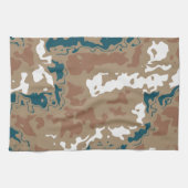 Abstracte Earth Camouflage Brown Theedoek (Horizontaal)