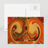 Abstracte Earth Tone Swirl Art Print Briefkaart (Voorkant / Achterkant)