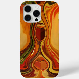 Abstracte Earth Tone Swirl Art Print iPhone 15 Pro Max Hoesje