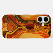 Abstracte Earth Tone Swirl Art Print Case-Mate iPhone Case (Achterkant (horizontaal))