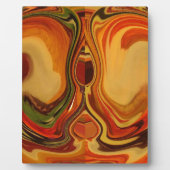 Abstracte Earth Tone Swirl Art Print Fotoplaat (Voorkant)