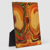 Abstracte Earth Tone Swirl Art Print Fotoplaat (Zijkant)