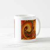 Abstracte Earth Tone Swirl Art Print Koffiemok (Voorkant rechts)
