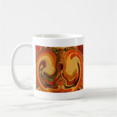 Abstracte Earth Tone Swirl Art Print Koffiemok (Links)