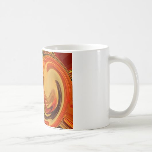Abstracte Earth Tone Swirl Art Print Koffiemok (Rechts)
