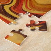 Abstracte Earth Tone Swirl Art Print Legpuzzel (Zijkant)