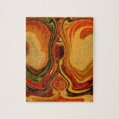 Abstracte Earth Tone Swirl Art Print Legpuzzel (Verticaal)