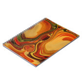 Abstracte Earth Tone Swirl Art Print Notitieboek (Linkerzijde)