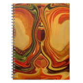 Abstracte Earth Tone Swirl Art Print Notitieboek (Voorkant)