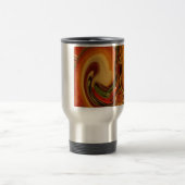 Abstracte Earth Tone Swirl Art Print Reisbeker (Center)