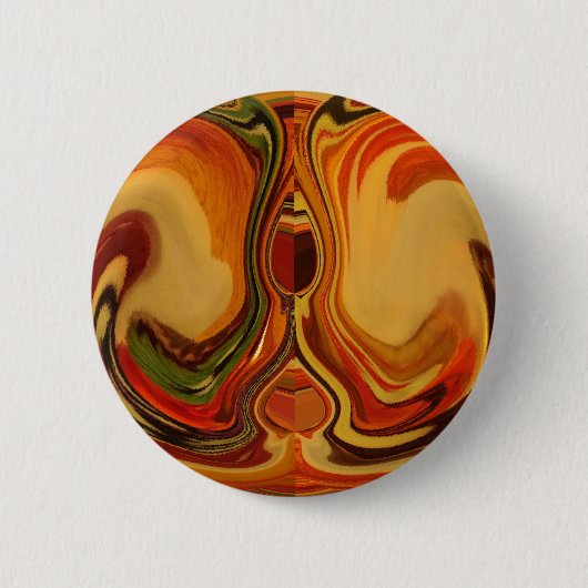 Abstracte Earth Tone Swirl Art Print Ronde Button 5,7 Cm (Voorkant)