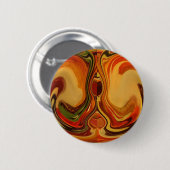 Abstracte Earth Tone Swirl Art Print Ronde Button 5,7 Cm (Voorkant /achterkant)