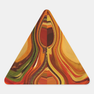 Abstracte Earth Tone Swirl Art Print Sticker