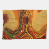 Abstracte Earth Tone Swirl Art Print Theedoek (Horizontaal)