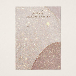 Abstracte Earth Tones Glitter Earring Display Kaar Visitekaartje