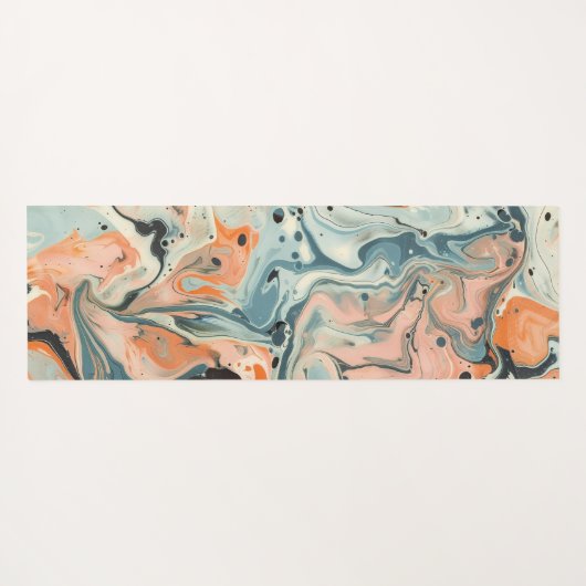 Abstracte Ebru Yogamat (Achterkant (horizontaal))
