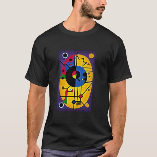 Abstracte echo's - een modern kunstdoek t-shirt (Voorkant)
