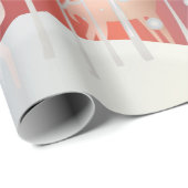 Abstracte eenden, bomen en sneeuw cadeaupapier (Rol Hoek)