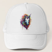 Abstracte Eenhoorn Splash Trucker Pet (Voorkant)