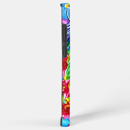 Abstracte eenhoornbloemen waterverf Art Samsu Samsung Galaxy Hoesje (Rechterkant)