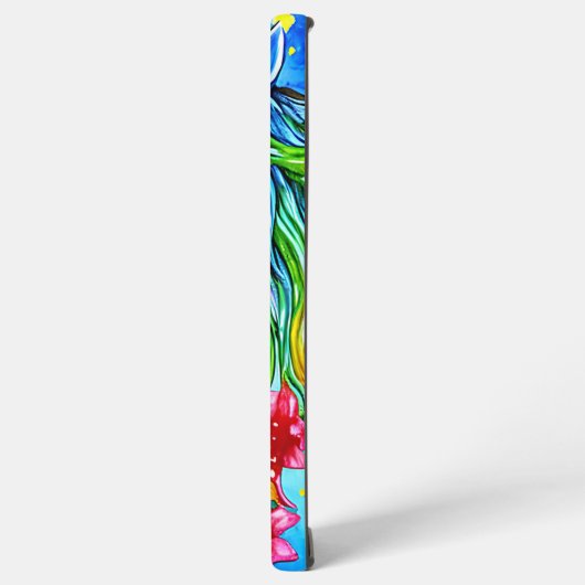 Abstracte eenhoornbloemen waterverf Art Samsu Samsung Galaxy Hoesje (Linkerkant)