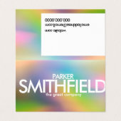 Abstracte eenvoudige kleur visitekaartje (Buitenkant ongevouwen)