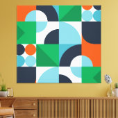 Abstracte eenvoudige vormen canvas afdruk (Insitu (Woonkamer))