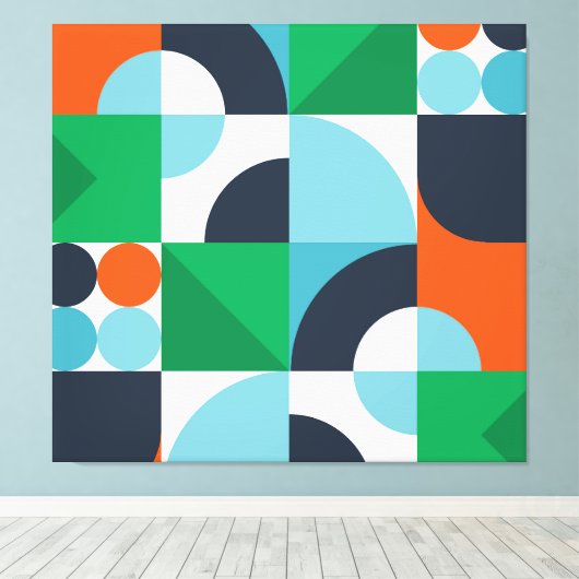 Abstracte eenvoudige vormen canvas afdruk (Insitu (Houten vloer))