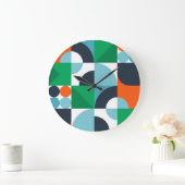 Abstracte eenvoudige vormen grote klok (Huis)