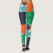 Abstracte eenvoudige vormen leggings (Achterkant)