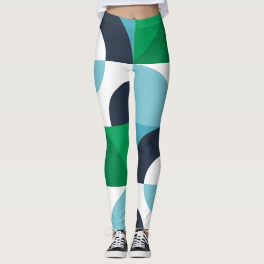 Abstracte eenvoudige vormen leggings (Voorkant)