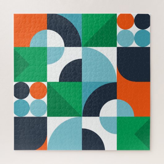 Abstracte eenvoudige vormen legpuzzel (Verticaal)