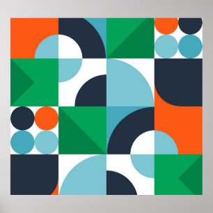 Abstracte eenvoudige vormen poster