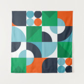 Abstracte eenvoudige vormen wandkleed (Voorkant (horizontaal))
