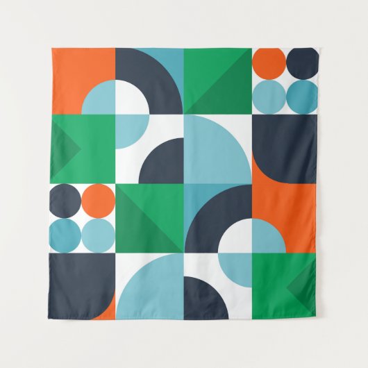 Abstracte eenvoudige vormen wandkleed (Voorkant)