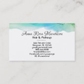 *~* Abstracte, eenvoudige Waterverf Blue Aqua Visitekaartje (Achterkant)