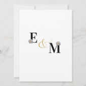 Abstracte eenvoudige witte roos letters bruiloft save the date (Achterkant)