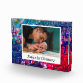 Abstracte EERSTE CHRISTMAS-Baby Fotoblokken (Rechts)