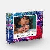 Abstracte EERSTE CHRISTMAS-Baby Fotoblokken (Links)
